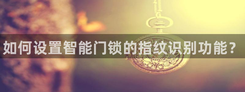 利记 利记官网：如何设置智能门锁的指纹识别功能？