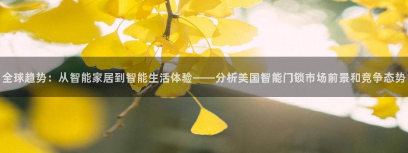 利记手机官网bb电子平台官方：全球趋势：从智能家居到智能生活