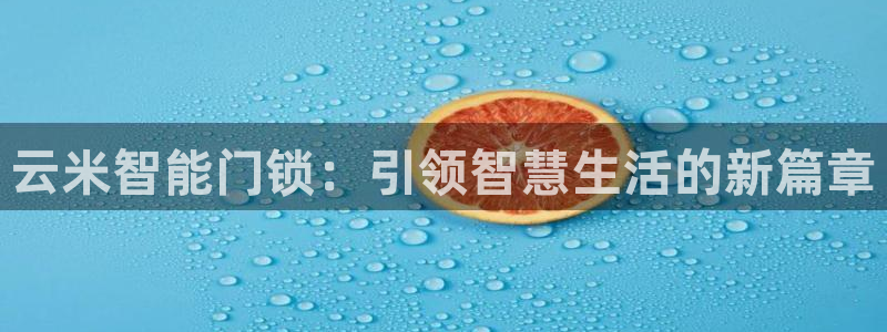 利记体育app官网：云米智能门锁：引领智慧生活的新篇章