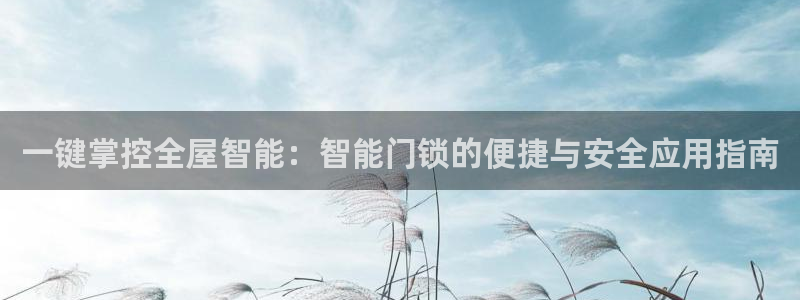 SBOBET利记官网：一键掌控全屋智能：智能门锁的便捷与安全