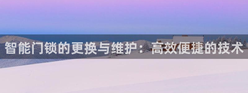 利记足球官网：智能门锁的更换与维护：高效便捷的技术