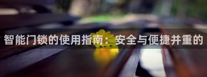 利记官网首页：智能门锁的使用指南：安全与便捷并重的