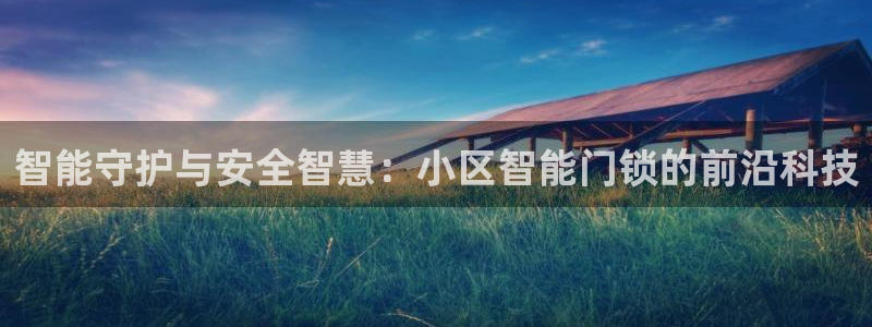 利记官网是真的吗：智能守护与安全智慧：小区智能门锁的前沿科技