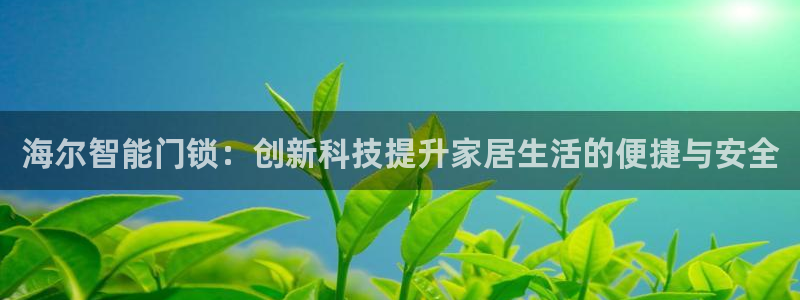 利记官网登录：海尔智能门锁：创新科技提升家居生活的便捷与安全