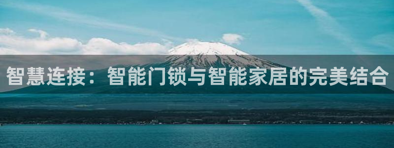 利记集团官网:智慧连接:智能门锁与智能家居的完美结合