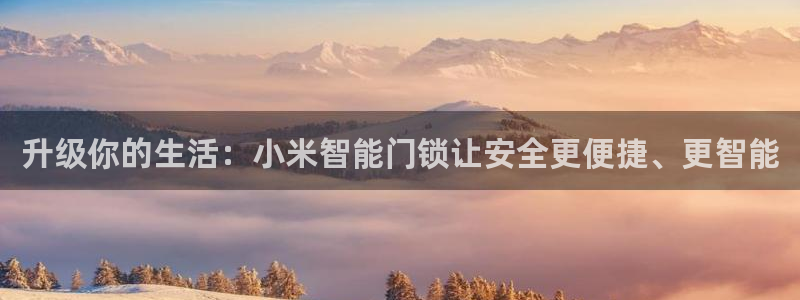 利记网官网网址：升级你的生活：小米智能门锁让安全更便捷、更智