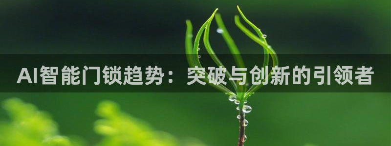 利记游戏官网：AI智能门锁趋势：突破与创新的引领者