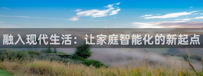利记坊平台唯一官网：融入现代生活：让家庭智能化的新起点