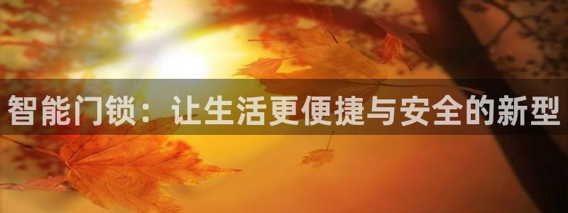 利记官网a：智能门锁：让生活更便捷与安全的新型
